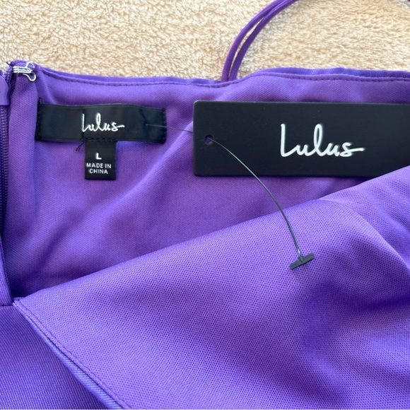 Lulu’s It’s a Glamorous Life Women’s Mini Party Dress. Large, purple - Picture 6 of 10